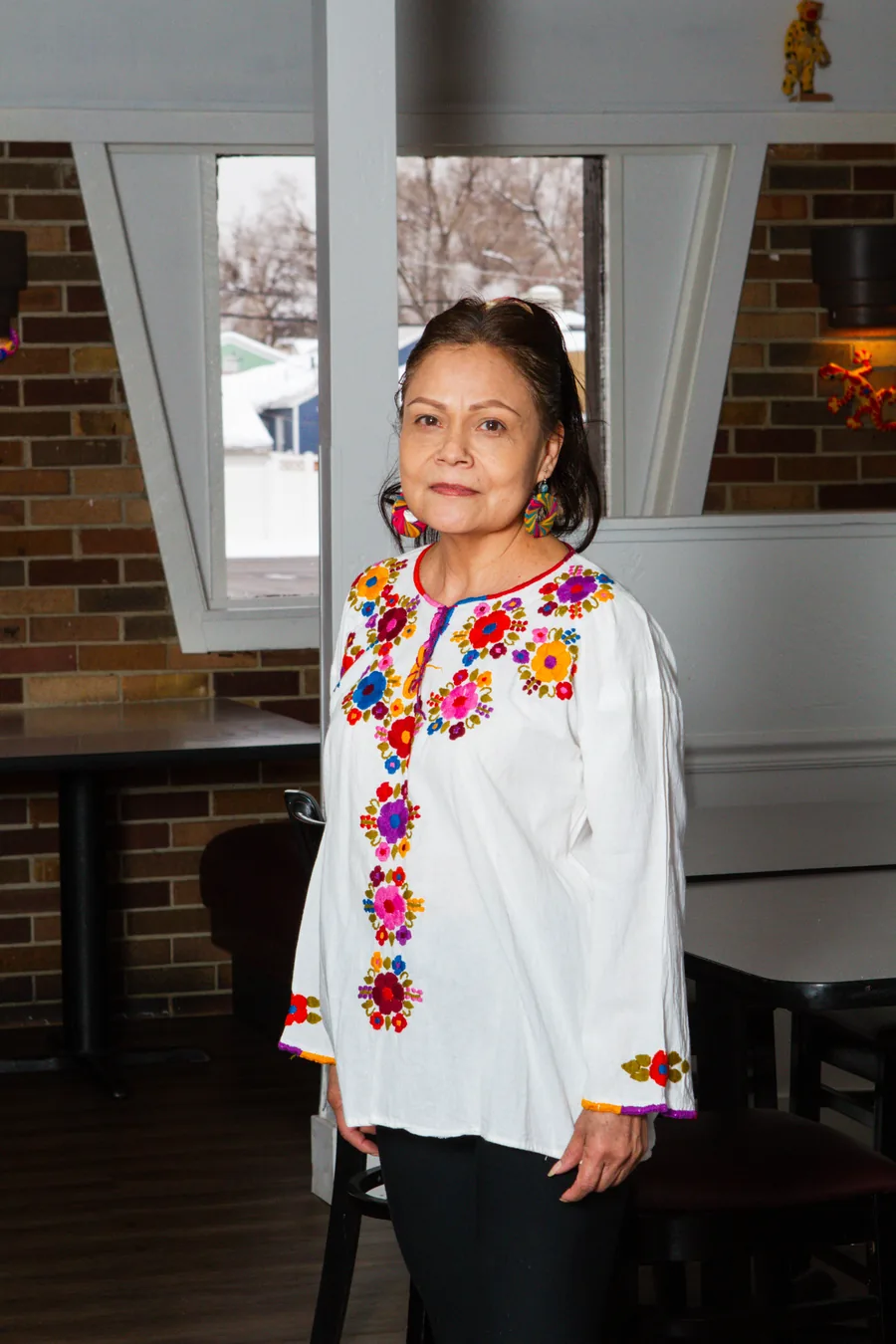 Sra. Yndalia Castillo, copropietaria de Katrina's Mexican Restaurant & Cantina